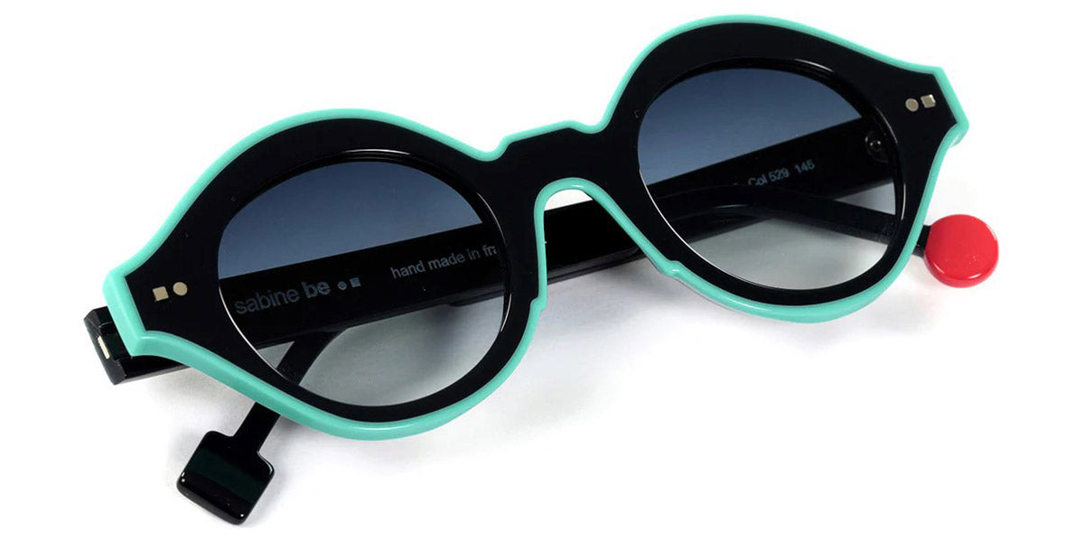 Sabine Be® Be Smile Line Sun SB Be Smile Line Sun 529 46 - Shiny Midnight Blue / Shiny Turquoise Sunglasses