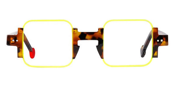 Sabine Be® Be Square SB Be Square 10 42 - Shiny Fawn Tortoise / Satin Neon Yellow Eyeglasses