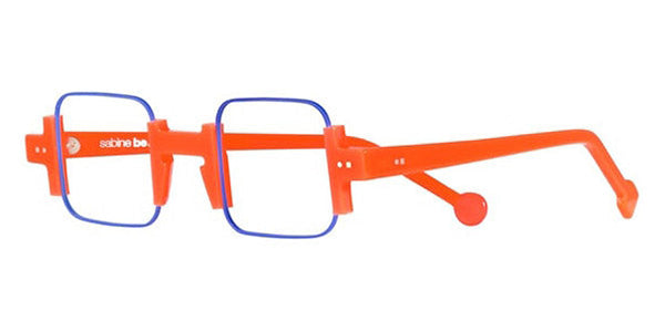Sabine Be® Be Square SB Be Square 153 42 - Shiny Miami Neon Orange / Satin Blue Klein Eyeglasses