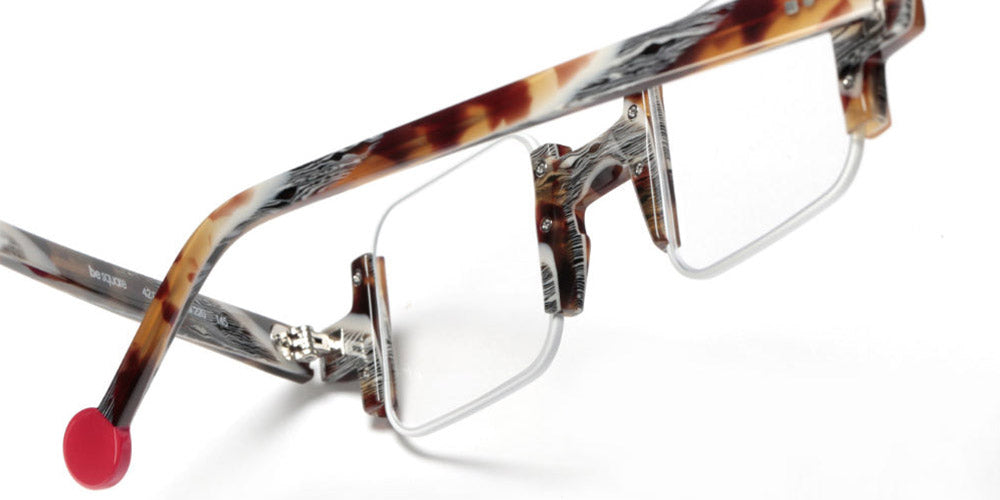 Sabine Be® Be Square SB Be Square 220 42 - Satin White / Shiny Vintage Tortoise Eyeglasses