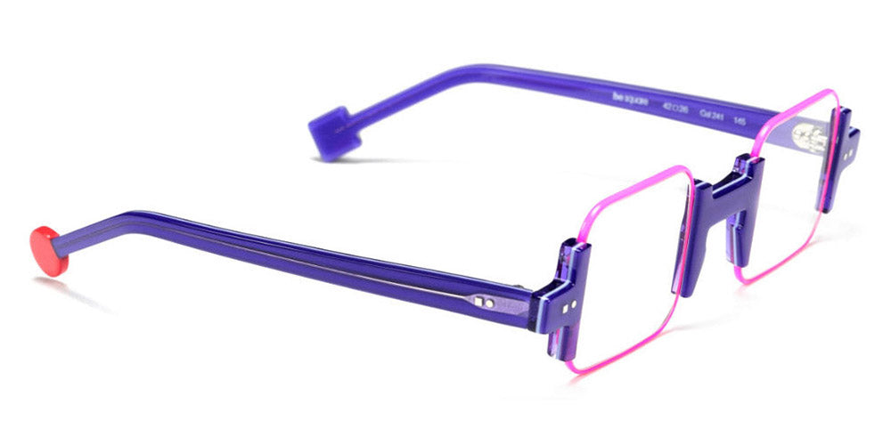 Sabine Be® Be Square SB Be Square 241 42 - Shiny Purple / Satin Neon Pink Eyeglasses