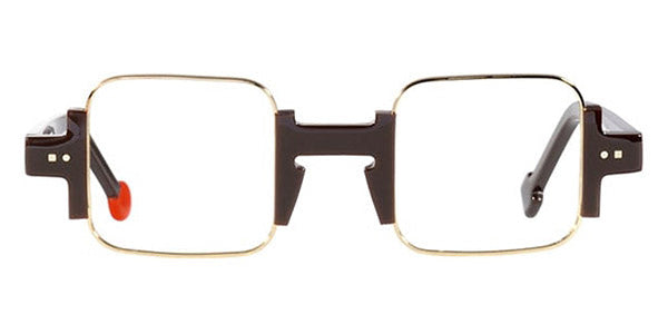 Sabine Be® Be Square SB Be Square 31 42 - Shiny Dark Choco / Polished Pale Gold Eyeglasses