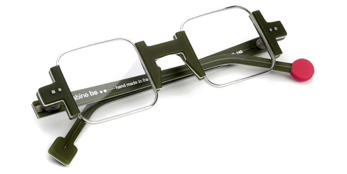 Sabine Be® Be Square SB Be Square 447 42 - Matt Light Green / Palladium Eyeglasses