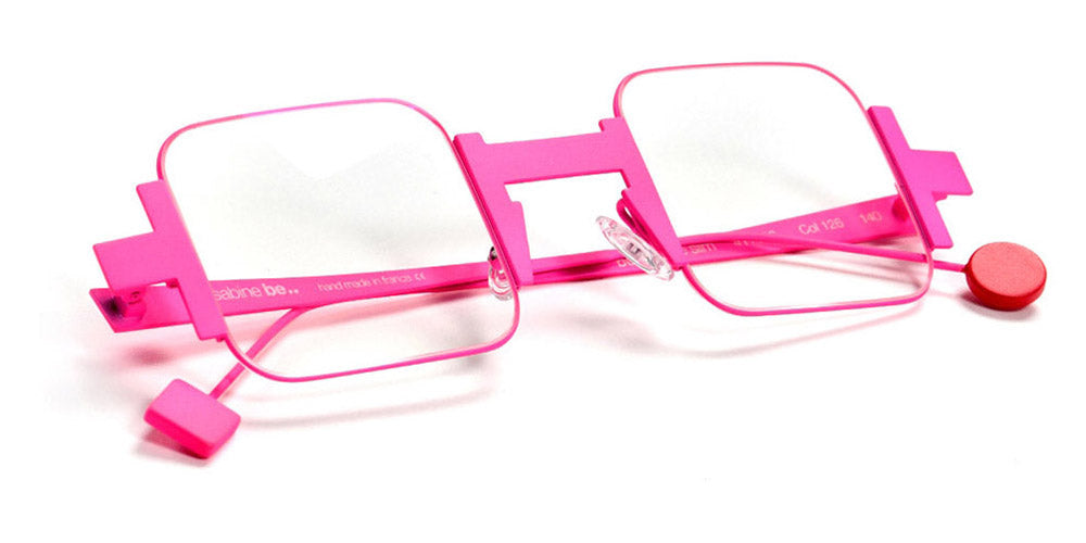 Sabine Be® Be Square Slim SB Be Square Slim 126 41 - Satin Neon Pink Eyeglasses