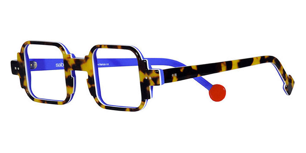 Sabine Be® Be Square Swell SB Be Square Swell 172 42 - Shiny Tokyo Tortoise / White / Shiny Blue Majorelle Eyeglasses