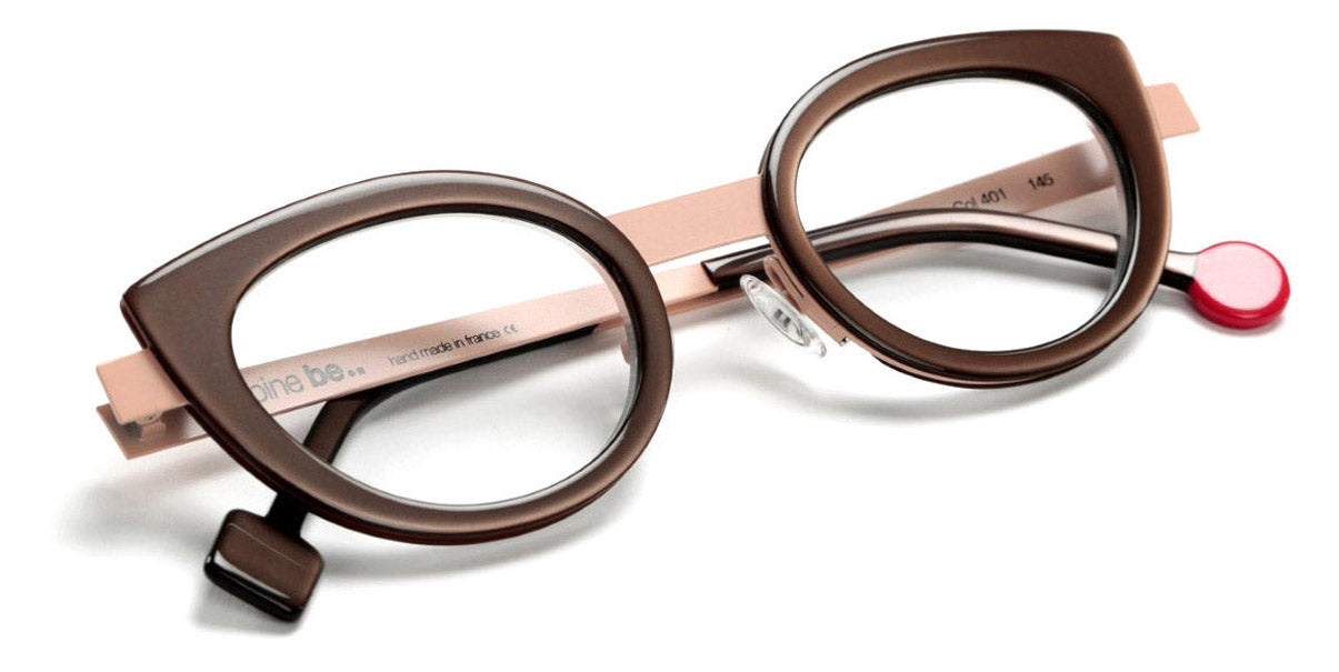 Sabine Be® Be String SB Be String 401 46 - Matt Glossy Brown / Satin Nude Eyeglasses