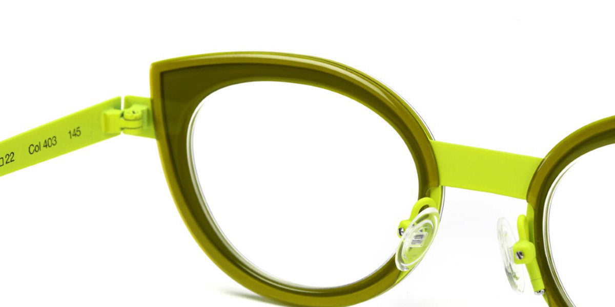 Sabine Be® Be String SB Be String 403 46 - Shiny Translucent Light Green / Neon Yellow Satin Eyeglasses