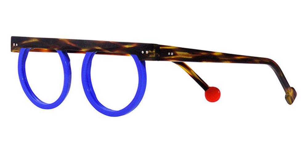 Sabine Be® Be Strong by Mina SB Be Strong by Mina 148 46 - Shiny Dark Veined Tortoise / Shiny Blue Majorelle Eyeglasses