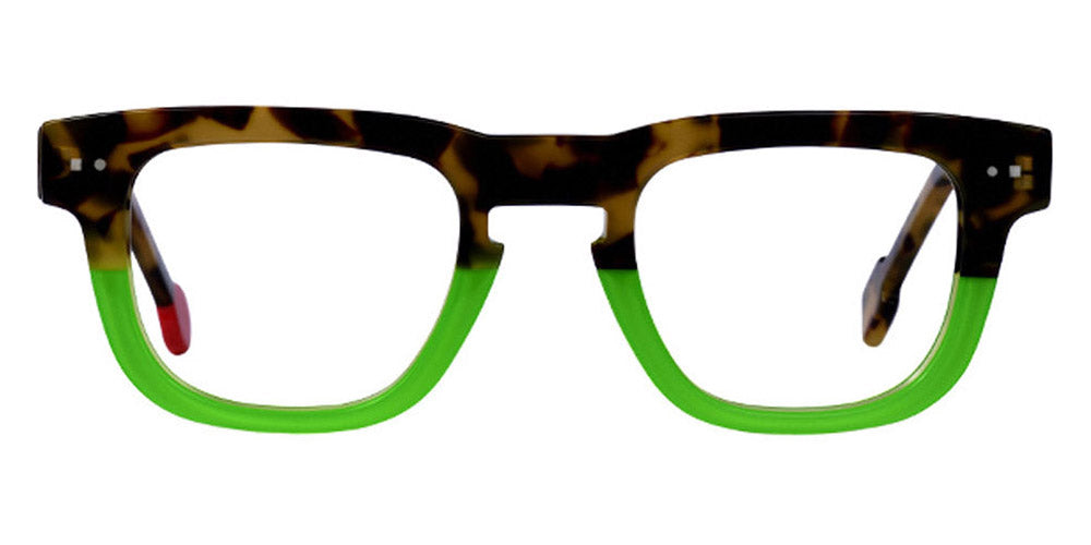 Sabine Be® Be Swag SB Be Swag 218 47 - Khaki Tortoise / Shiny Neon Green Eyeglasses