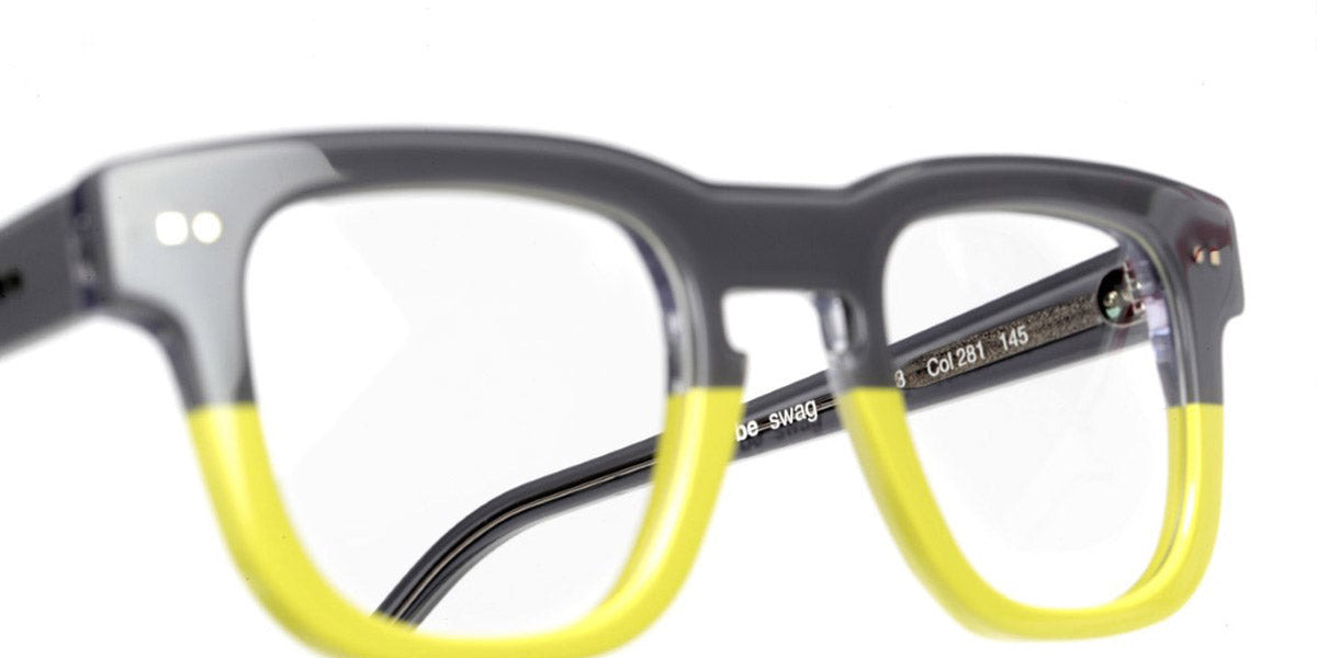 Sabine Be® Be Swag SB Be Swag 281 47 - Shiny Grey / Shiny Yellow Eyeglasses