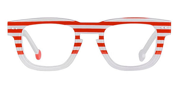 Sabine Be® Be Swag Stripe SB Be Swag Stripe 180 47 - Shiny Red Fat Stripes / Shiny White Eyeglasses