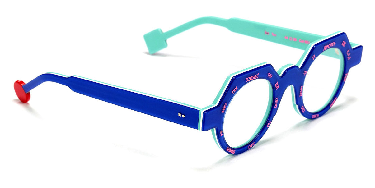 Sabine Be® Be Ten SB Be Ten 651 44 - Shiny Translucent Majorelle Blue / White / Shiny Turquoise / Neon Pink Eyeglasses