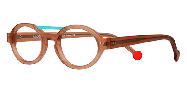 Sabine Be® Be Trendy SB Be Trendy 04 49 - Matte Translucent Beige / Satin Turquoise Eyeglasses