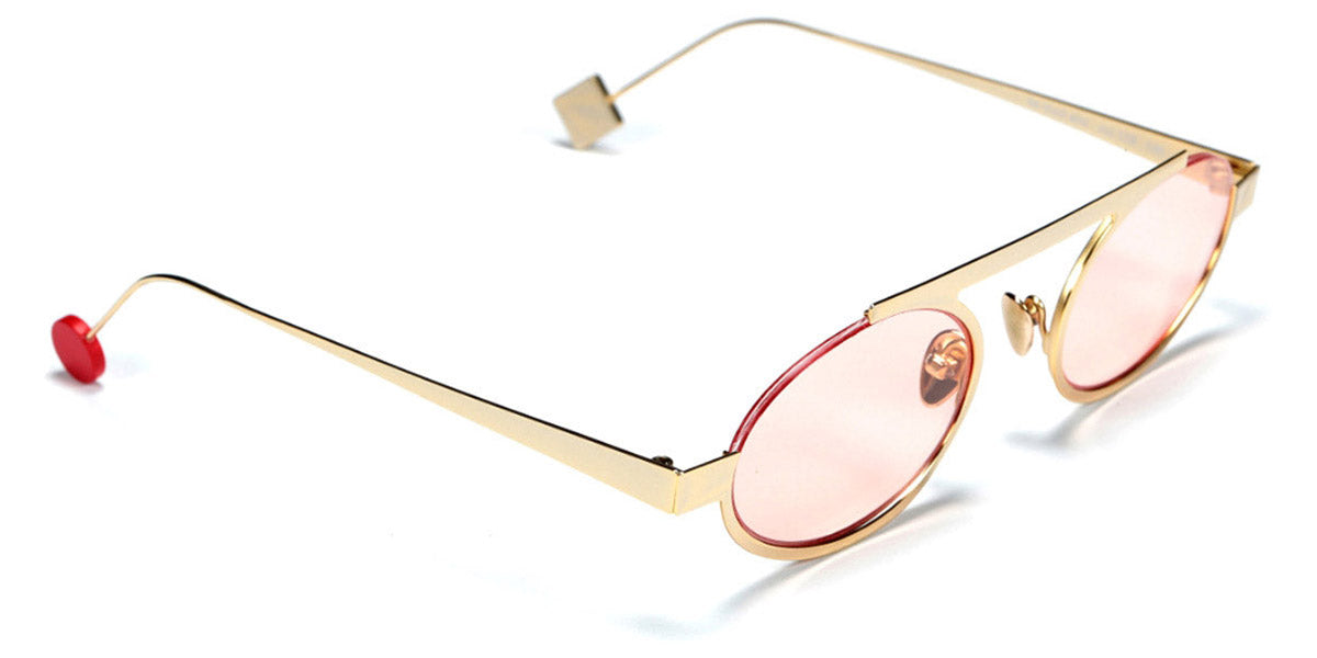 Sabine Be® Be Trust Slim Sun Summer SB Be Trust Slim Sun Summer 129pec 49 - Polished Pale Gold with pink lenses Sunglasses