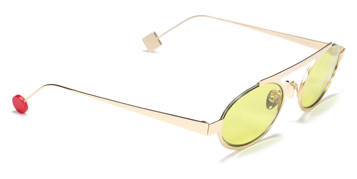 Sabine Be® Be Trust Slim Sun Summer SB Be Trust Slim Sun Summer 129ver 49 - Polished Pale Gold with green lenses Sunglasses