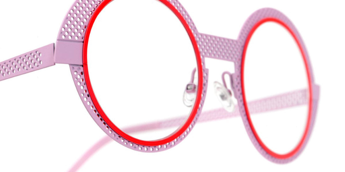 Sabine Be® Be Val De Loire Hole SB Be Val De Loire Hole 489 50 - Baby Pink Perforated Satin / Neon Orange Satin Eyeglasses