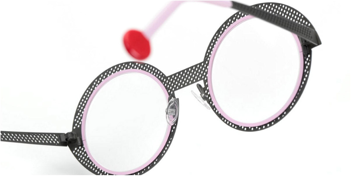 Sabine Be® Be Val De Loire Hole SB Be Val De Loire Hole 492 50 - Perforated Satin Taupe / Baby Pink Satin Eyeglasses