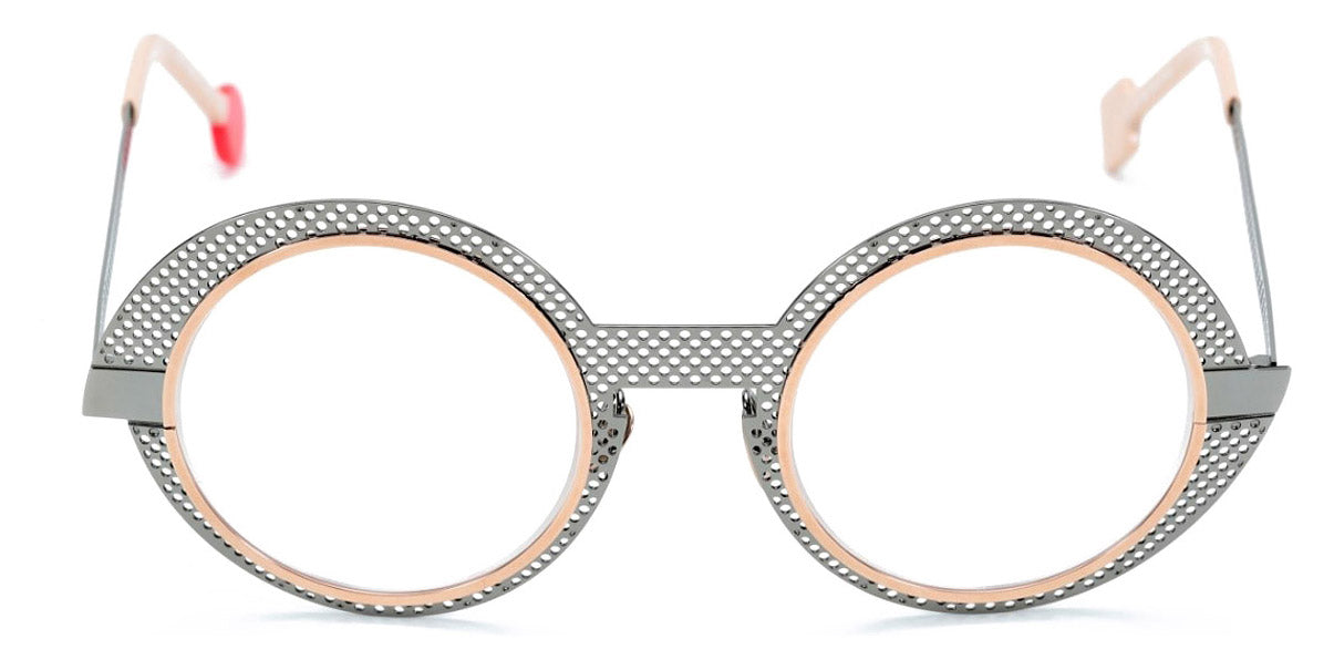 Sabine Be® Be Val De Loire Hole SB Be Val De Loire Hole 493 50 - Dark Ruthenium Polished Perforated / Polished Rose Gold Eyeglasses