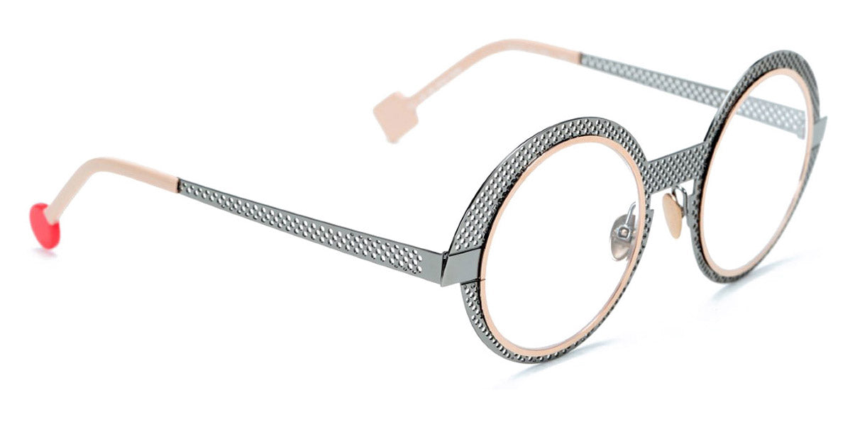 Sabine Be® Be Val De Loire Hole SB Be Val De Loire Hole 493 50 - Dark Ruthenium Polished Perforated / Polished Rose Gold Eyeglasses