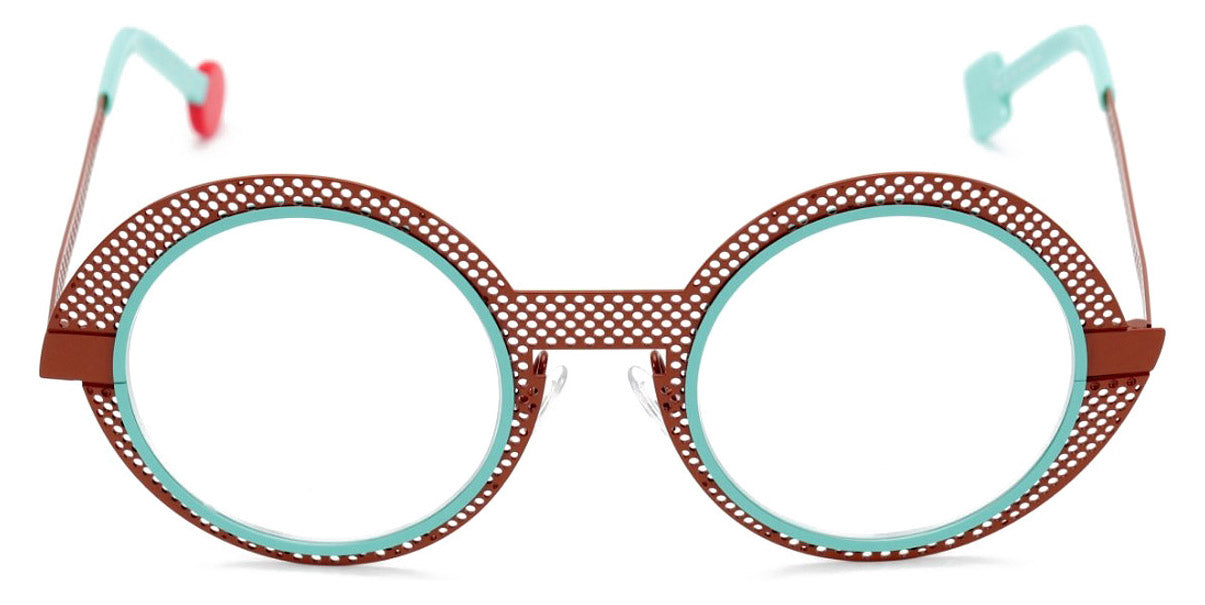 Sabine Be® Be Val De Loire Hole SB Be Val De Loire Hole 494 50 - Shiny Camel Perforated / Turquoise Satin Eyeglasses