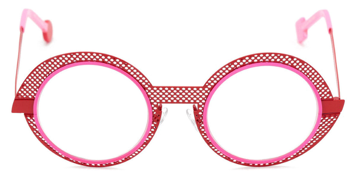 Sabine Be® Be Val De Loire Hole SB Be Val De Loire Hole 495 50 - Satin Red Perforated / Neon Pink Satin Eyeglasses