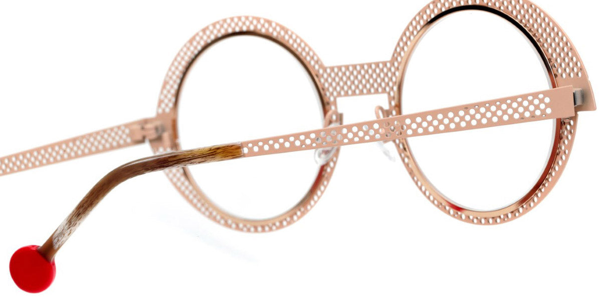 Sabine Be® Be Val De Loire Hole SB Be Val De Loire Hole 496 50 - Nude Satin Perforated / Polished Rose Gold Eyeglasses