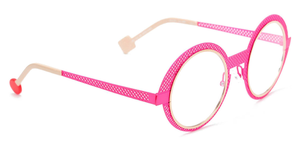 Sabine Be® Be Val De Loire Hole SB Be Val De Loire Hole 497 50 - Satin Neon Pink Perforated / Polished Rose Gold Eyeglasses