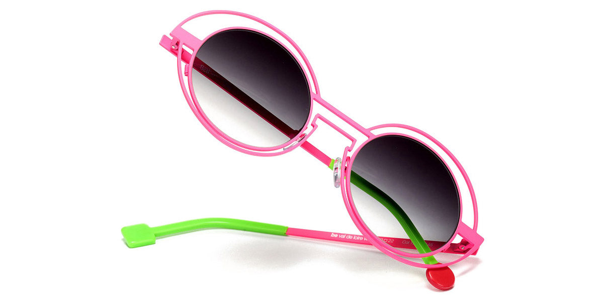 Sabine Be® Be Val De Loire Wire Sun SB Be Val De Loire Wire Sun 126 50 - Satin Neon Pink Sunglasses