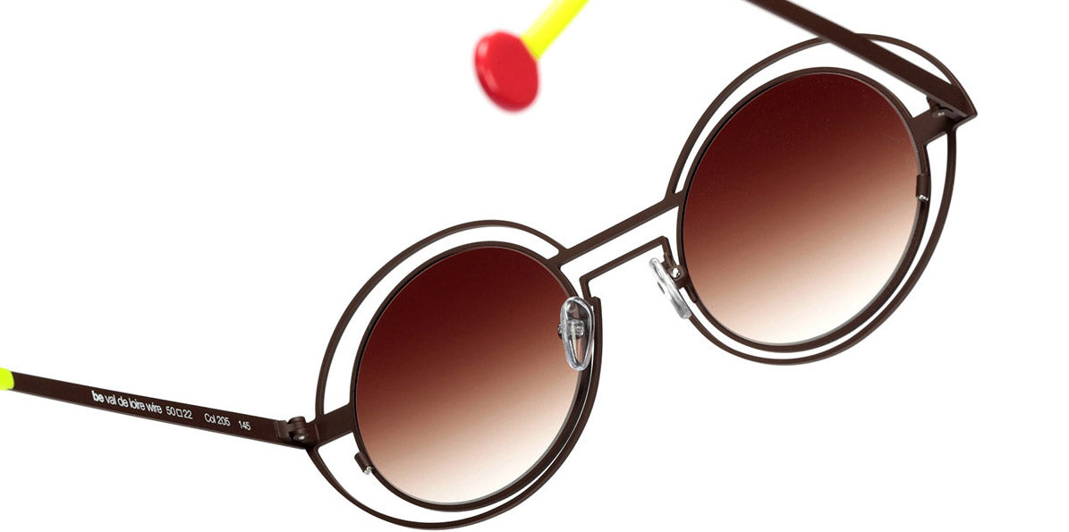 Sabine Be® Be Val De Loire Wire Sun SB Be Val De Loire Wire Sun 205 50 - Satin Dark Choco Sunglasses