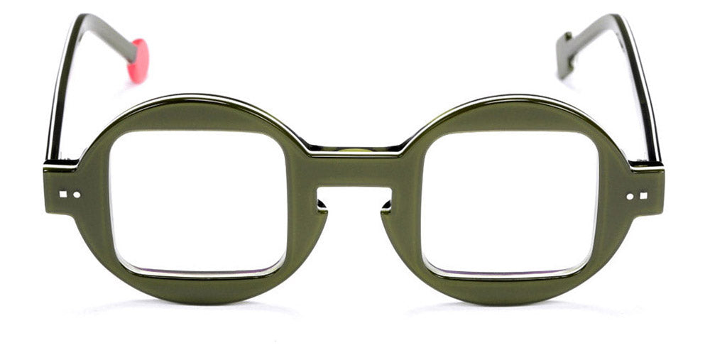 Sabine Be® Be Whaouh ! SB Be Whaouh 170 42 - Shiny Translucent Dark Green / White / Shiny Translucent Dark Green Eyeglasses