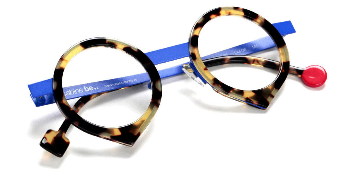 Sabine Be® Be Yang SB Be Yang 06 43 - Shiny Tokyo Tortoise / Satin Blue Klein Eyeglasses