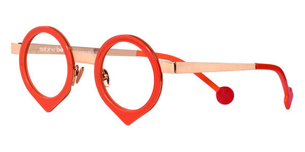 Sabine Be® Be Yang SB Be Yang 244 43 - Shiny Orange / Polished Rose Gold Eyeglasses