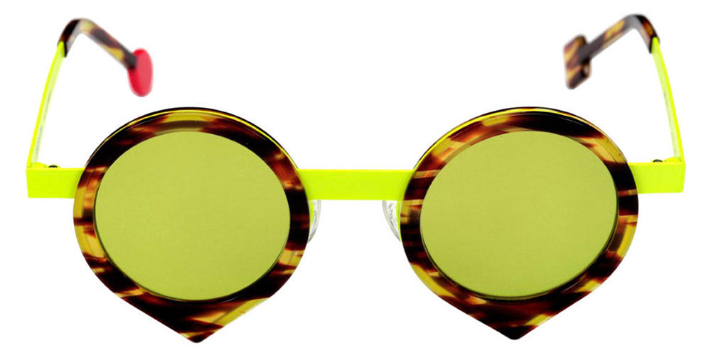 Sabine Be® Be Yang Sun SB Be Yang Sun 240 43 - Shiny Veined Tortoise / Satin Neon Yellow Sunglasses