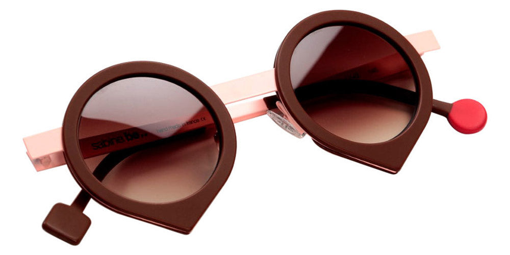 Sabine Be® Be Yang Sun SB Be Yang Sun 242 43 - Matte Brown / Satin Salmon Sunglasses