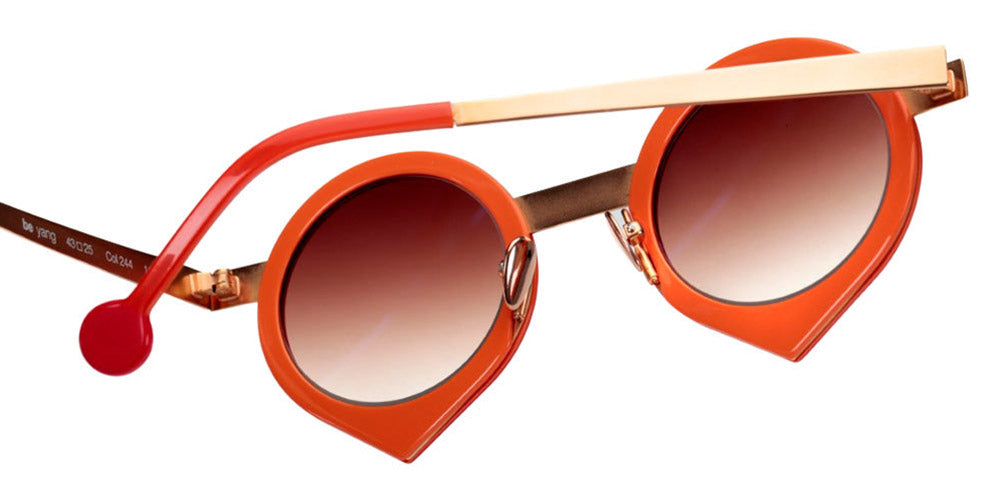 Sabine Be® Be Yang Sun SB Be Yang Sun 244 43 - Shiny Orange / Polished Rose Gold Sunglasses