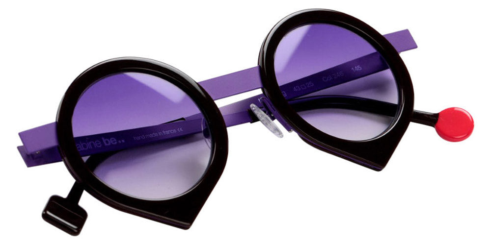 Sabine Be® Be Yang Sun SB Be Yang Sun 246 43 - Shiny Dark Choco / Satin Purple Sunglasses