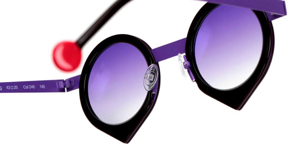 Sabine Be® Be Yang Sun SB Be Yang Sun 246 43 - Shiny Dark Choco / Satin Purple Sunglasses