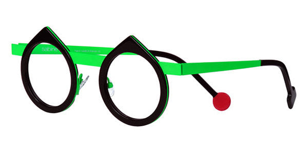 Sabine Be® Be Yin SB Be Yin 197 43 - Shiny Dark Choco / Satin Neon Green Eyeglasses