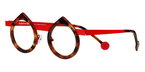 Sabine Be® Be Yin SB Be Yin 254 43 - Shiny Fawn Tortoise / Satin Red Eyeglasses