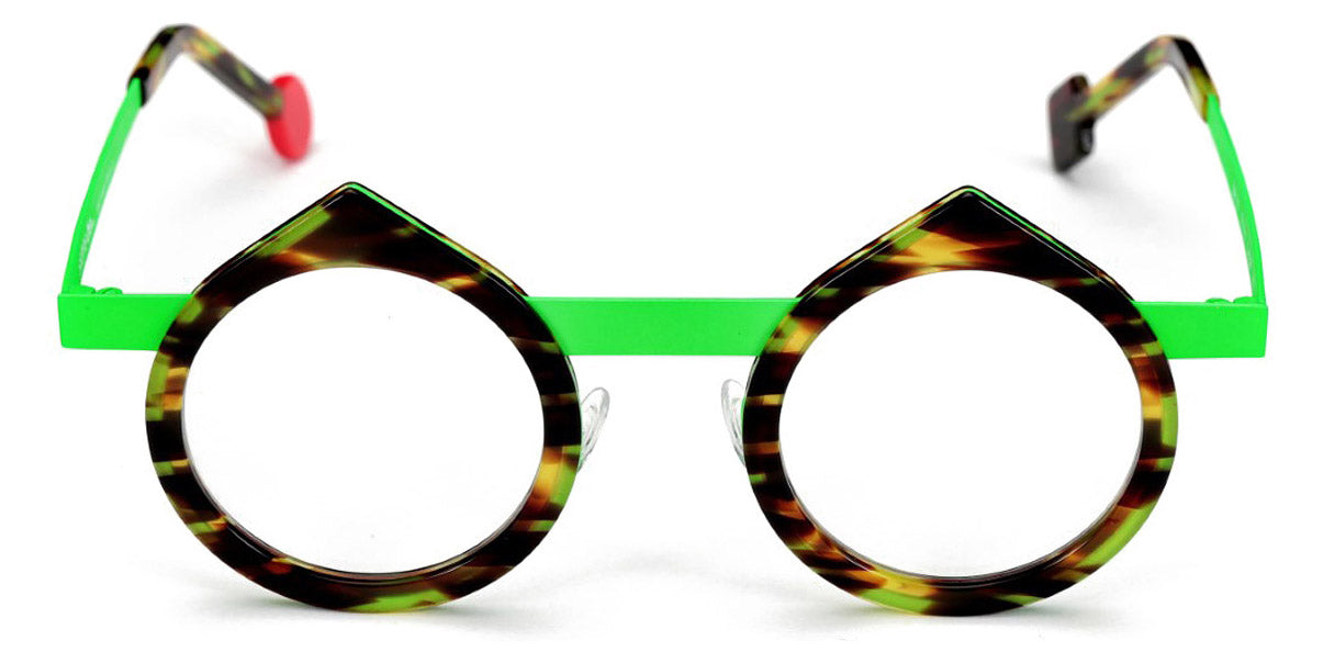 Sabine Be® Be Yin SB Be Yin 397 43 - Shiny Veined Tortoise / Satin Neon Green Eyeglasses