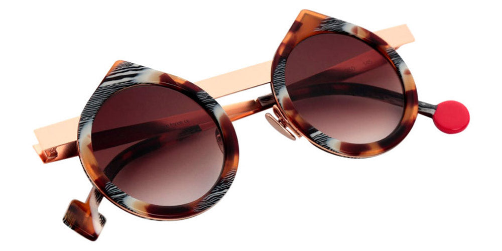 Sabine Be® Be Yin Sun SB Be Yin Sun 250 43 - Shiny Vintage Tortoise / Polished Rose Gold Sunglasses