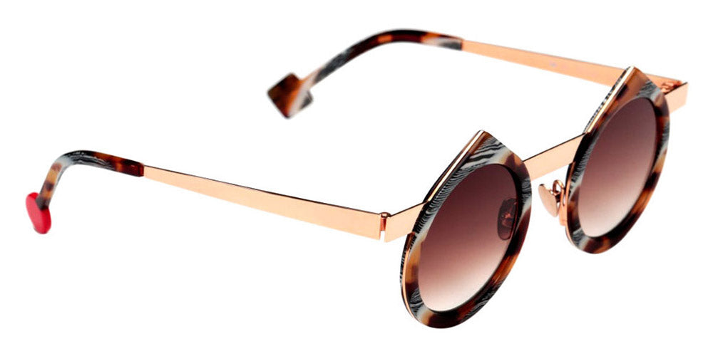 Sabine Be® Be Yin Sun SB Be Yin Sun 250 43 - Shiny Vintage Tortoise / Polished Rose Gold Sunglasses