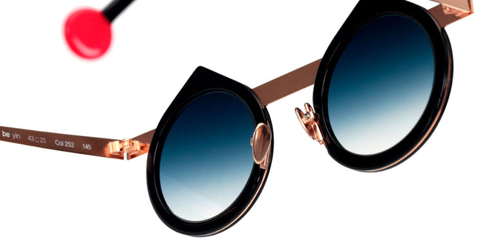 Sabine Be® Be Yin Sun SB Be Yin Sun 252 43 - Shiny Midnight Blue / Polished Rose Gold Sunglasses