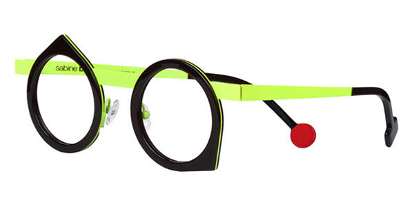 Sabine Be® Be Yoon SB Be Yoon 262 43 - Shiny Dark Choco / Satin Neon Yellow Eyeglasses