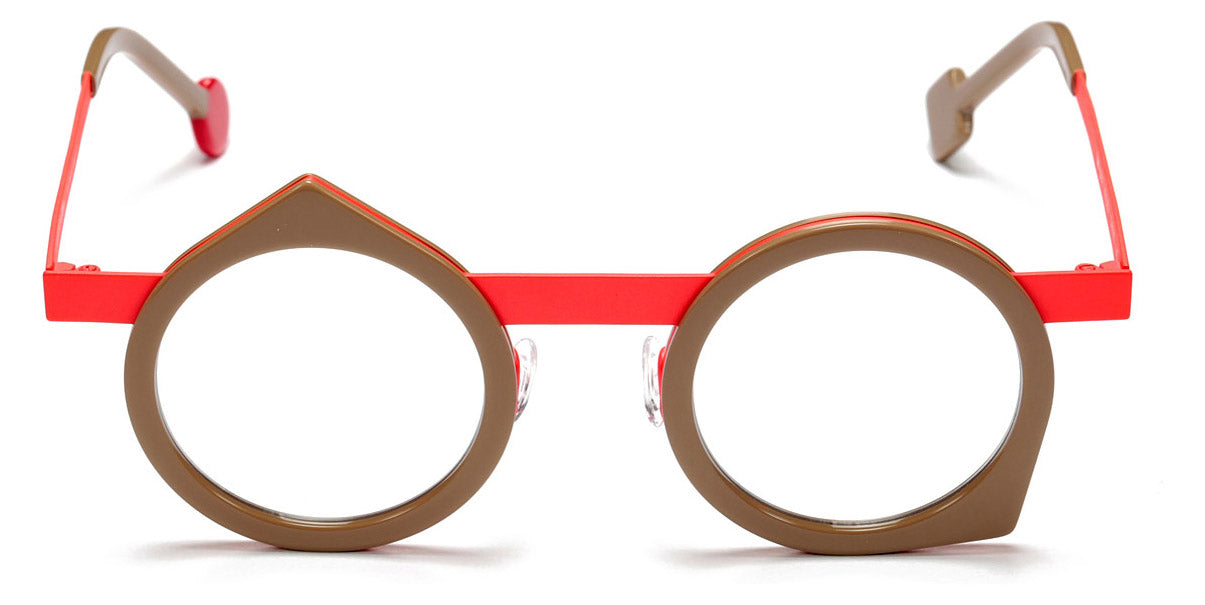 Sabine Be® Be Yoon SB Be Yoon 568 43 - Shiny Solid Beige / Satin Neon Orange Eyeglasses