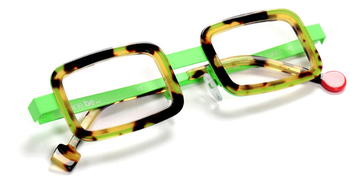 Sabine Be® Be Ziggy SB Be Ziggy 63-3 42 - Shiny Tokyo Scale / Neon Green Satin Eyeglasses