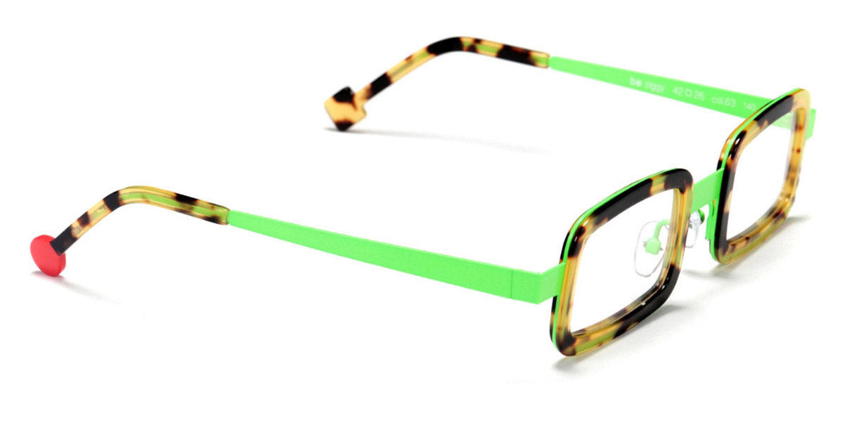 Sabine Be® Be Ziggy SB Be Ziggy 63-3 42 - Shiny Tokyo Scale / Neon Green Satin Eyeglasses