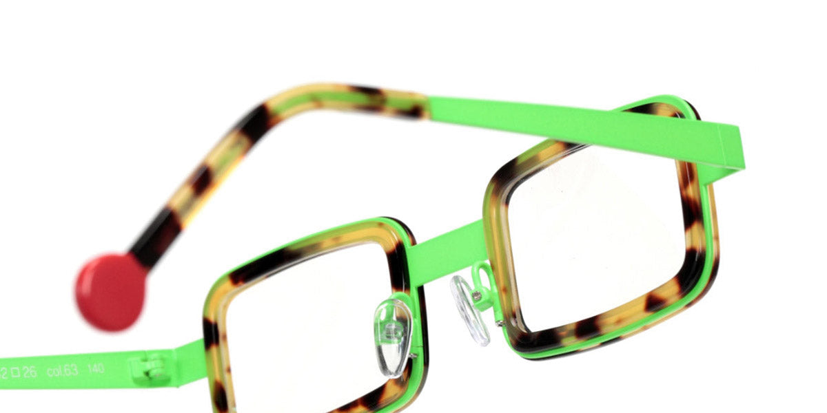 Sabine Be® Be Ziggy SB Be Ziggy 63-3 42 - Shiny Tokyo Scale / Neon Green Satin Eyeglasses