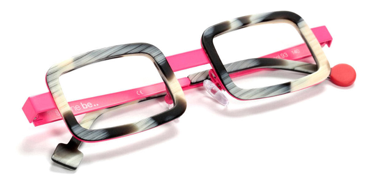 Sabine Be® Be Ziggy SB Be Ziggy 93-2 42 - Matt Horn / Neon Pink Satin Eyeglasses