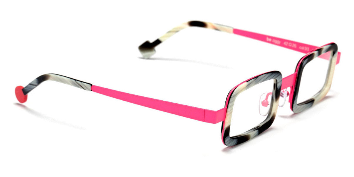 Sabine Be® Be Ziggy SB Be Ziggy 93-2 42 - Matt Horn / Neon Pink Satin Eyeglasses